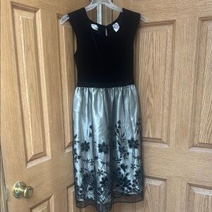 Elegant Black and Silver Kids Dress